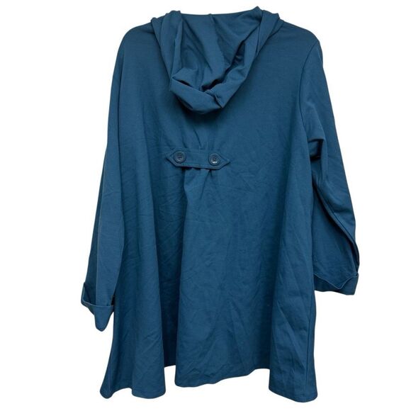 Christian Siriano blue ponte swing jacket size 2x - Picture 3 of 5